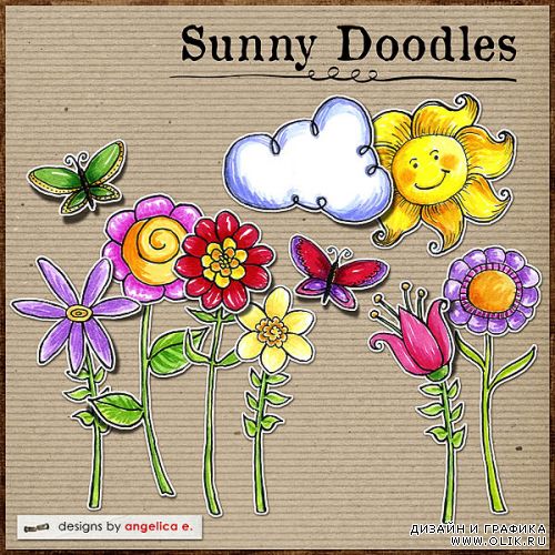 Скрап-набор Sunny Doodles