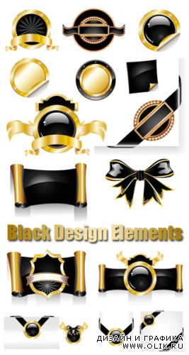 Black Design Elements Vector