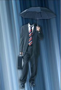 мужчина с зонтиком