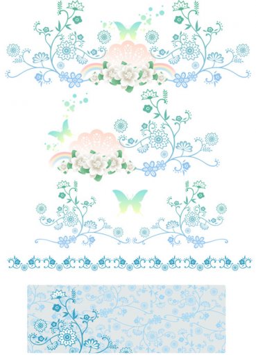 Векторные фоны - Floral Backgrounds-4