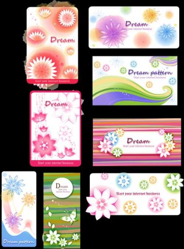 Vector fashion flowers background