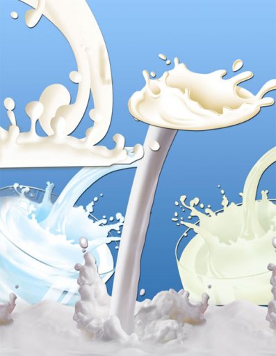Молоко - PSD клипарт