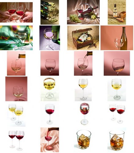 Высококачественный клипарт - Вино, Виноград и прочее