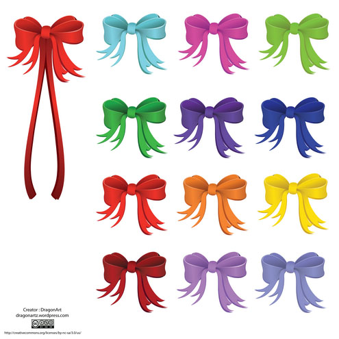 Holiday ribbons end greetings vector