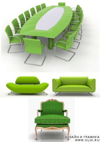3D green furnitures