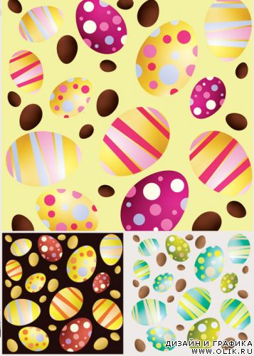 Easter Eggs Seamless Background Vector