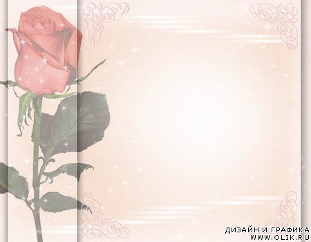 Романтическая рамка с розой