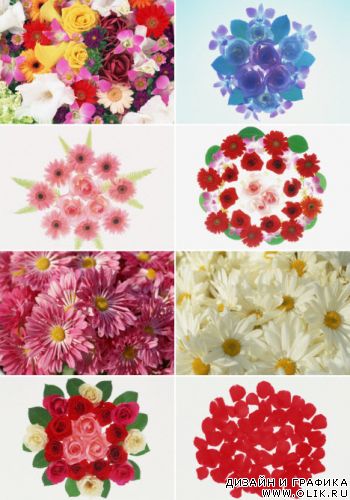 Клипарт – Цветочные узоры 2 Klipart – Floral patterns 2