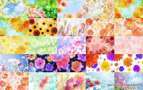 80 Floral Backgrounds
