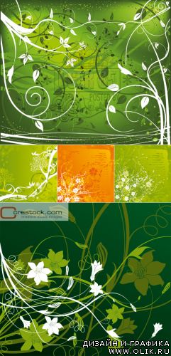 Векторный клипарт - Abstract Floral Background