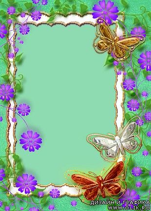  Рамки для фото - Цветы и бабочки 