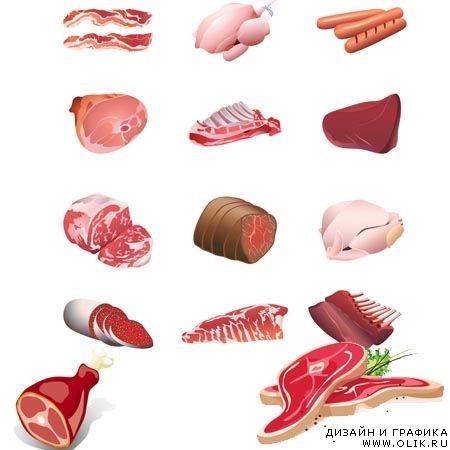 Мясо - Векторный клипарт