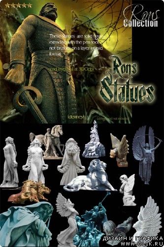 Rons Collection PSD Layers - Rons Statues