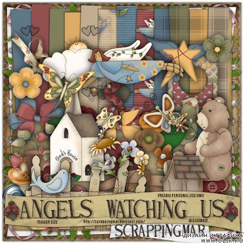 Скрап-набор Angels Watching us от ScrappingMar
