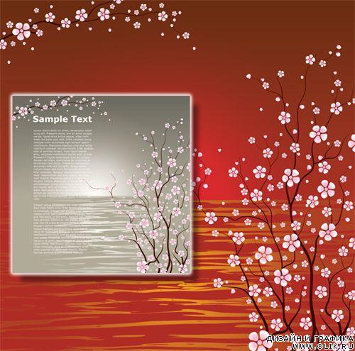 Japanese Cherry Blossoms by DragonArt