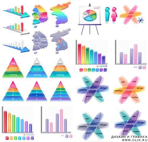Vector icons - Histograms