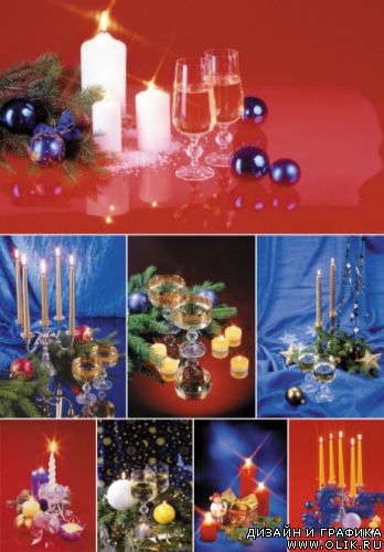 Клипарт – Новогодние свечи Klipart – New year's candles