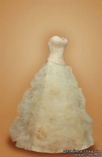 Шаблон для фото - Свадебное платье.