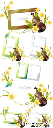 Векторный клипарт - Asadal Floral Frames #10