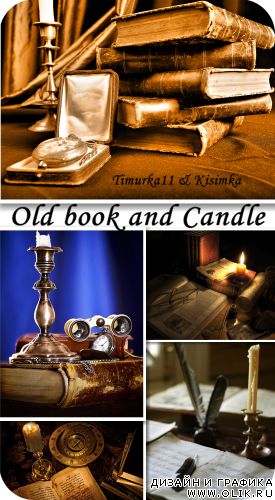 Old book and Candle