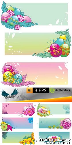 Glossy eggs vector