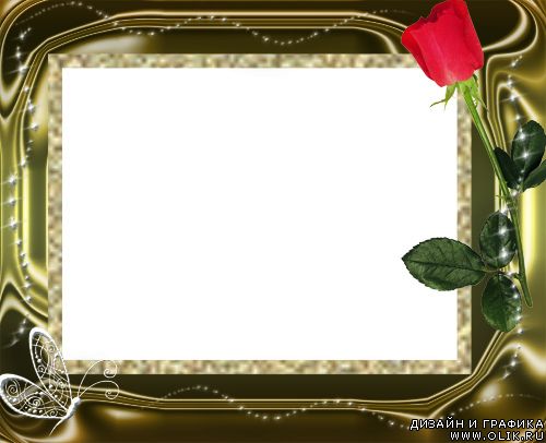 Рамка для фото - Блеск и роза