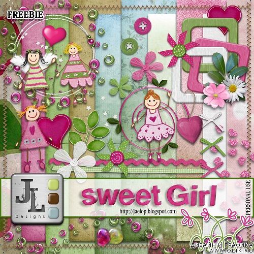Скрап-набор Kit Sweet Girl by Jaelop Designs