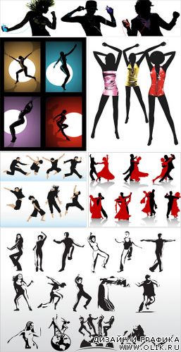 Vector silhouettes - dances