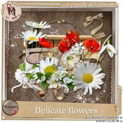 Скрап-набор - Delicate flowerslyj