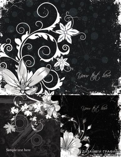 Grunge Flowers Backgrounds