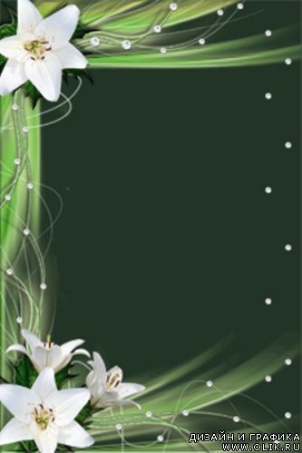 Рамочка "Белые лилии"