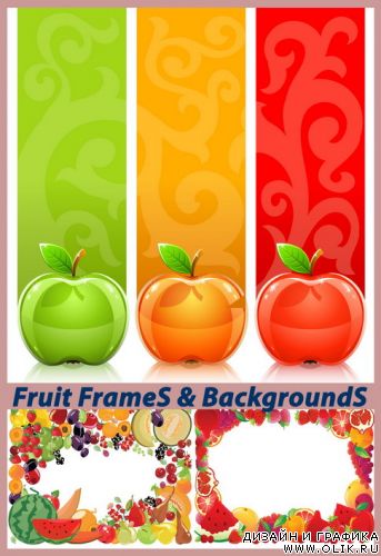 Fruit Frames and Backgrounds