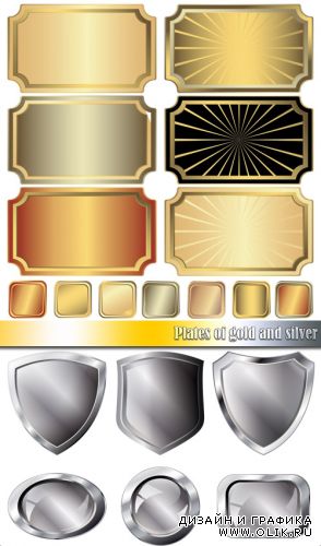 Plates of gold and silver