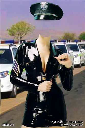 Женский шаблон для фотошоп – Полиция