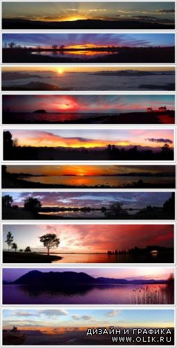 Panoramic sunsets