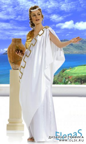 Шаблон  костюма для монтажа в PHSP "Греческая богиня"