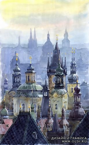 Городской пейзаж художника Юрия Шевчука