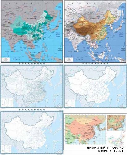 Векторные карты Китая
