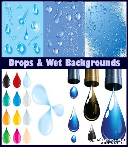 Drops and Wet Backgrounds 4