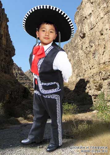 шаблон для фотомонтажа - Маленький мексиканец