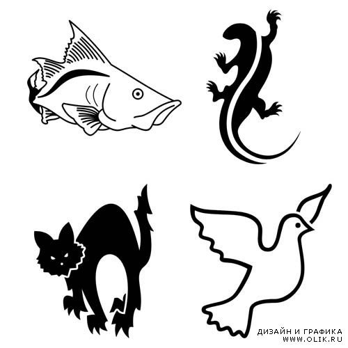 Татуировки в растровом формате: животные