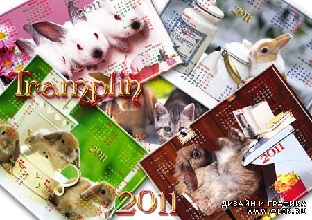 10 Календарей c Кроликами  на 2011 год 