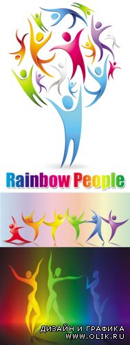 Rainbow People Vector