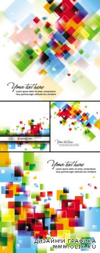 Intensive Color Backgrounds Vector