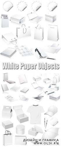 White Paper Objects Vector