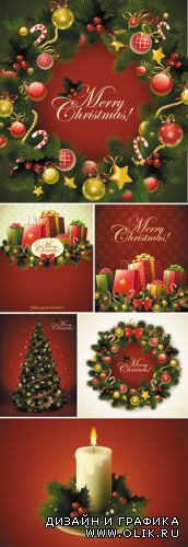 Christmas and New Year Vector