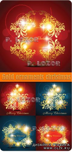 Gold ornaments christmas