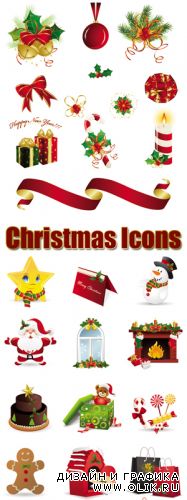 Christmas Icons Vector 2