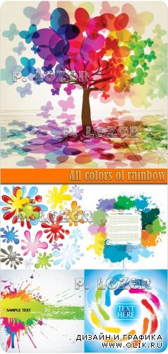 All colors of rainbow