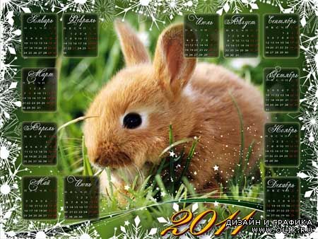 Календарь на 2011 год - Забавный кролик
